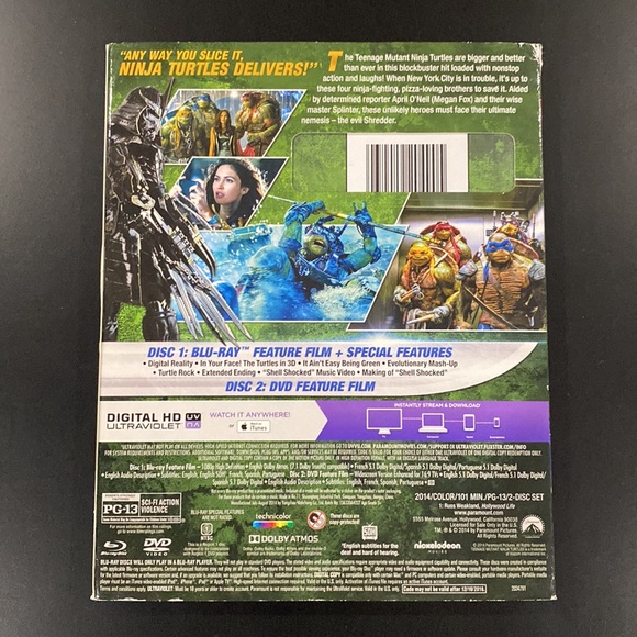 Teenage Mutant Ninja Turtles (2014) - Blu-ray & DVD Combo Set - Picture 2 of 5